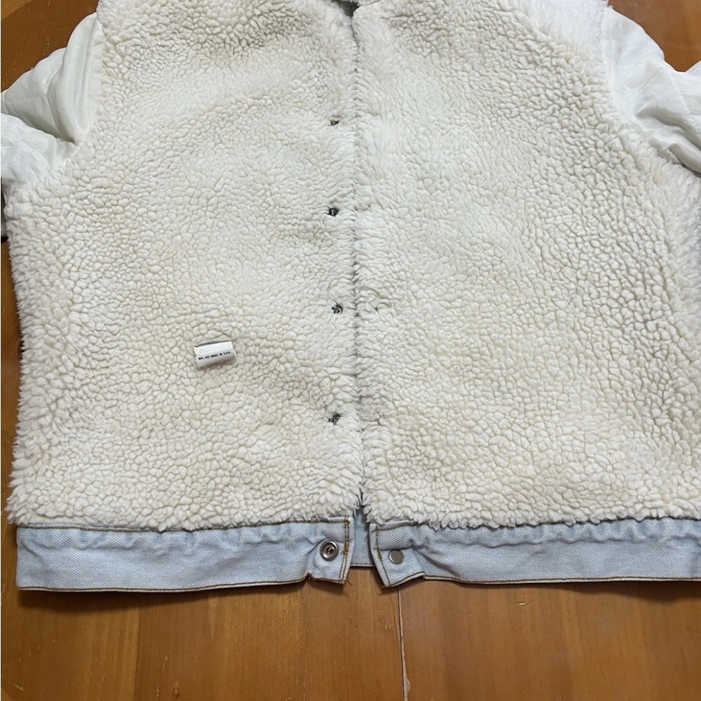 Vintage Levi’s 70608 Sherpa Trucker Jacket USA Made – Snap Front- 42R - Rare 80s - Picture 9 of 13